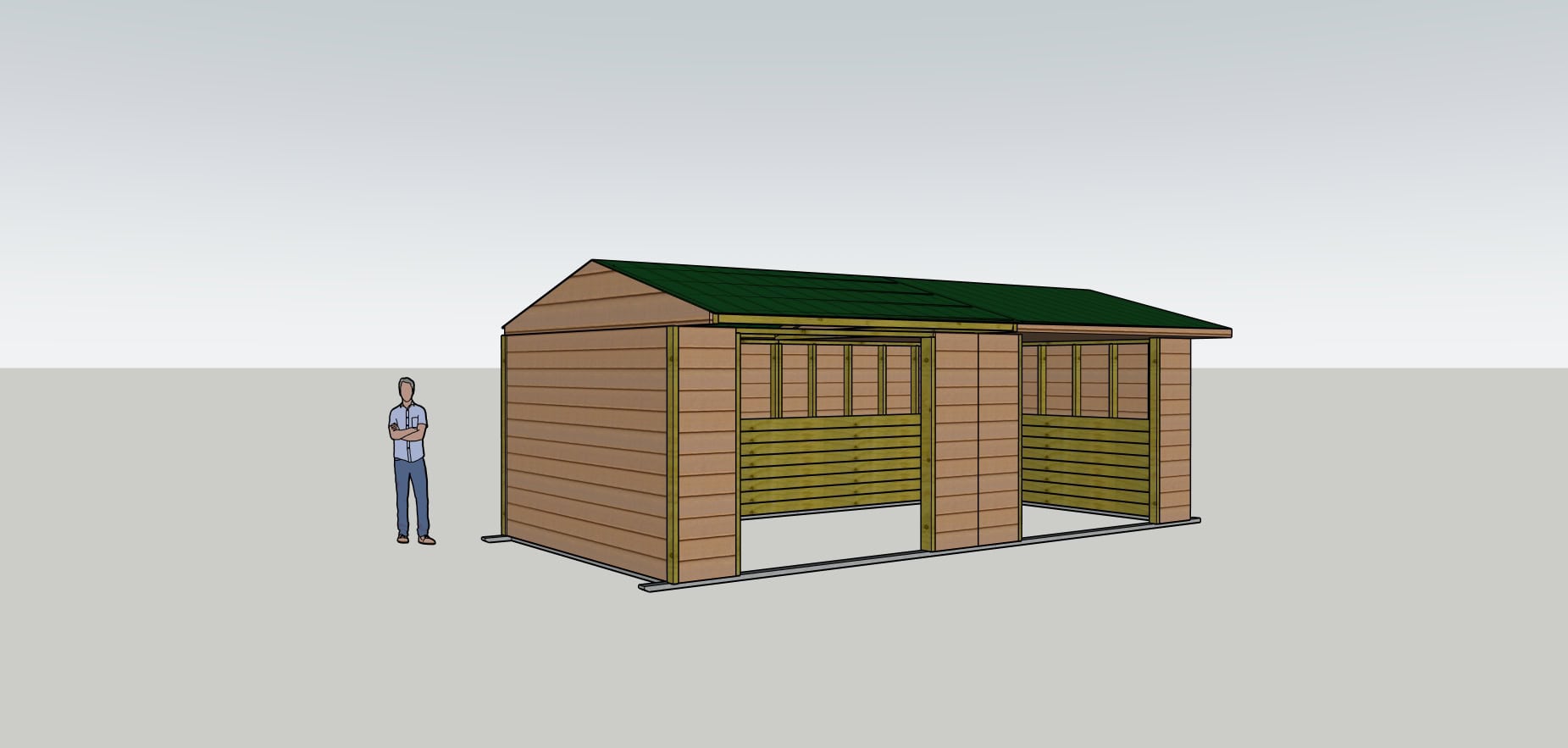 Double Shelter CAD drawing
