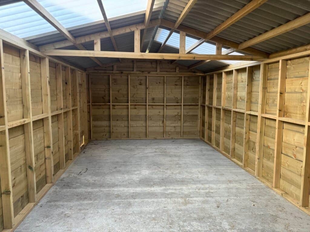 Hay barn internal view