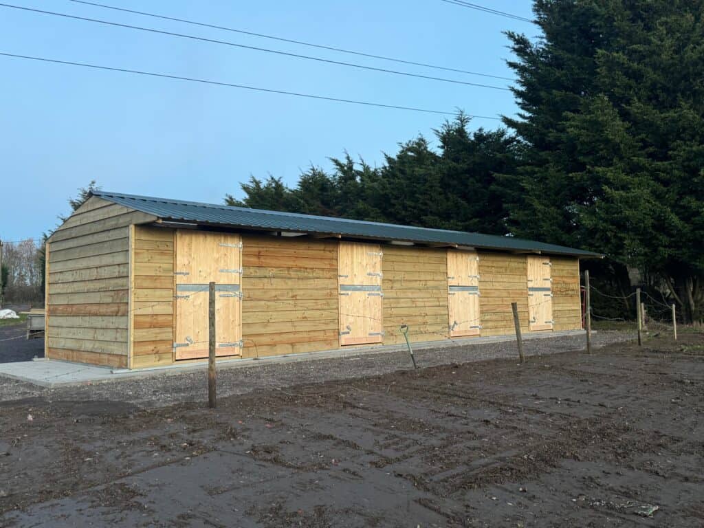 Mobile block of 4 stables, built by Sussex Stables November 2024.