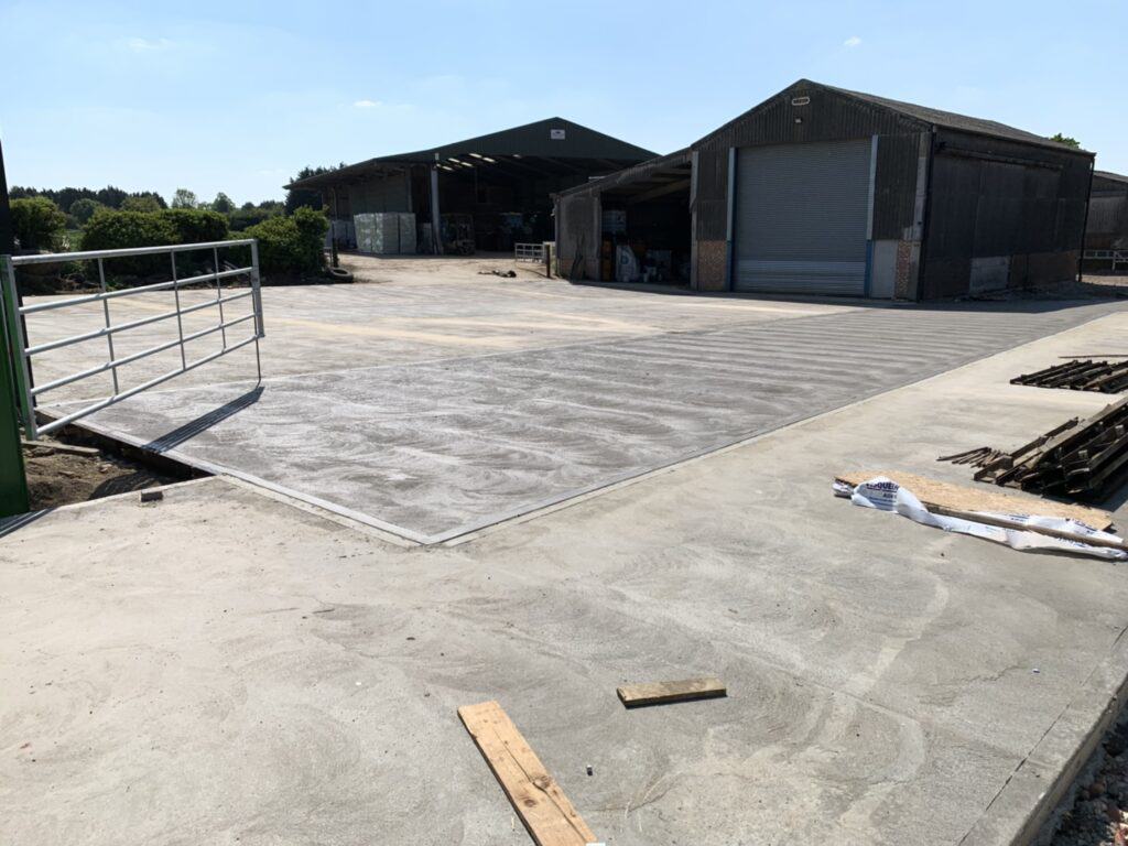 Concrete farm yard