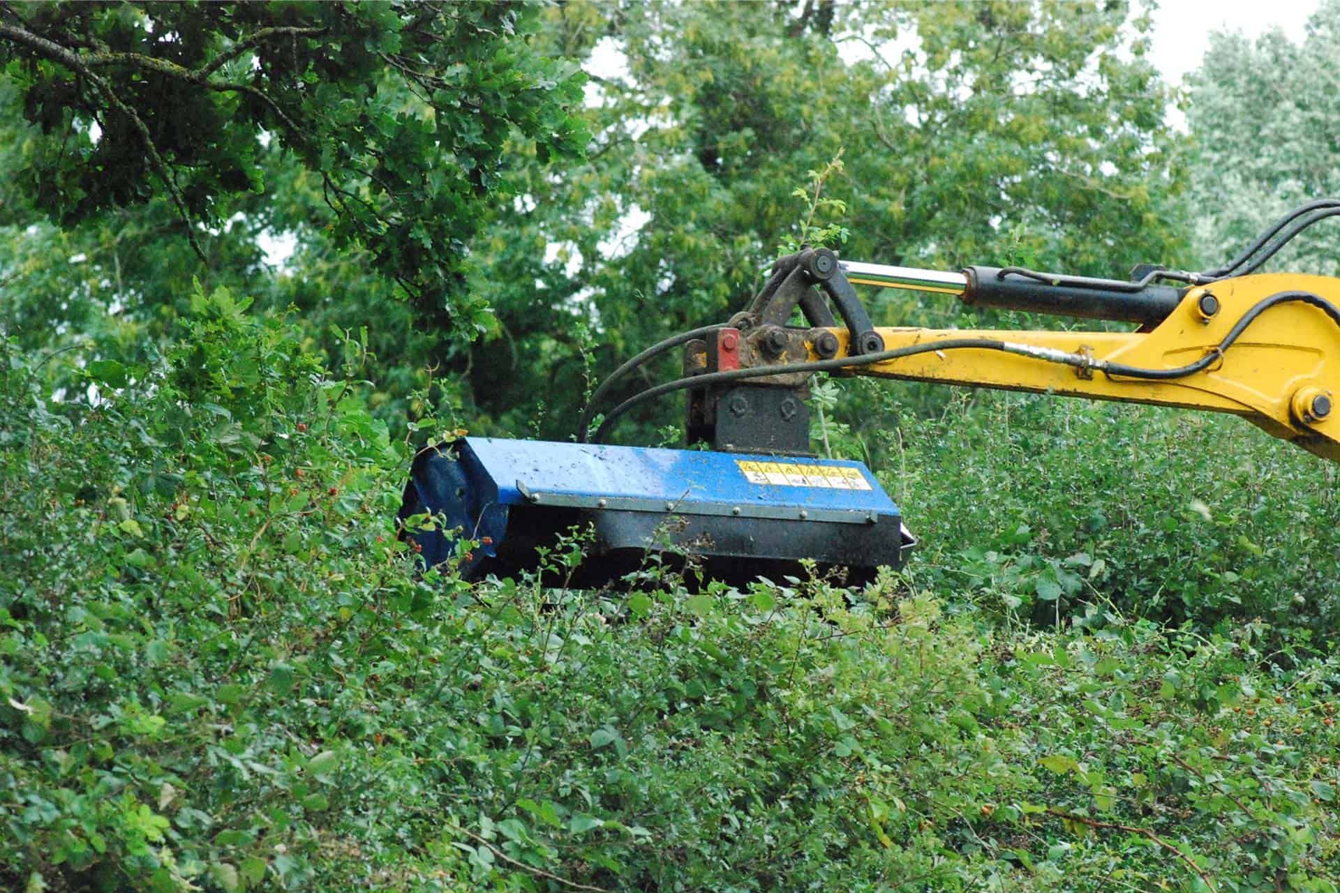 Flail Mowing with digger