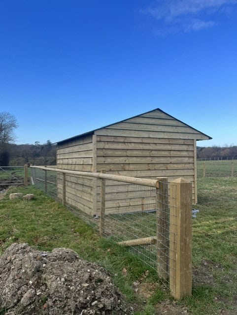 Equestrian fencing with top rail